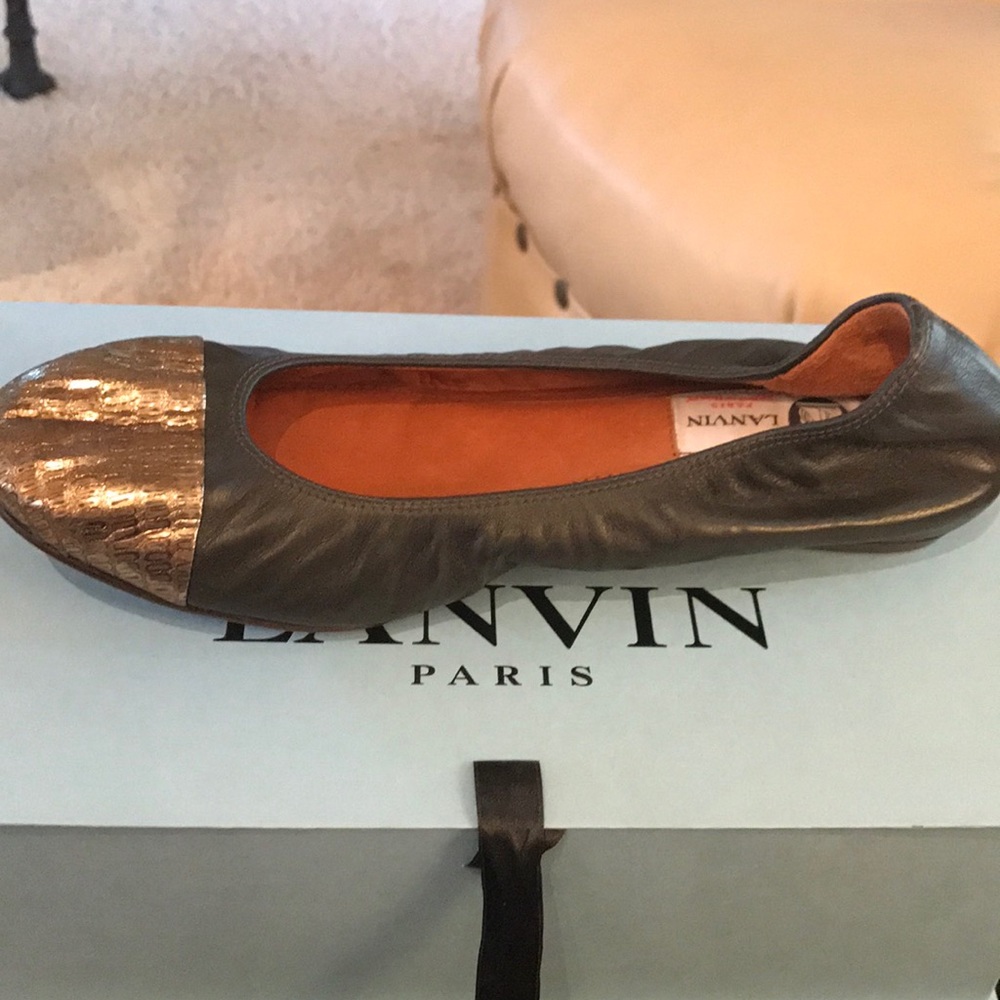 Lanvin cap toe ballerina flat